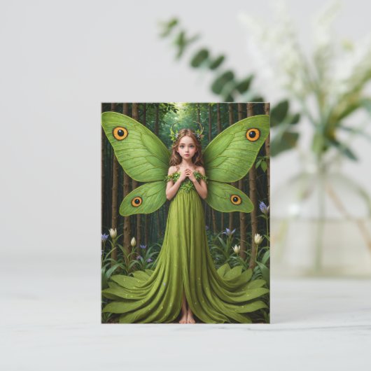 Carte Postale Fée verte (Debout devant)