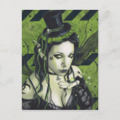 Carte Postale Fée verte gothique toxique (Devant)