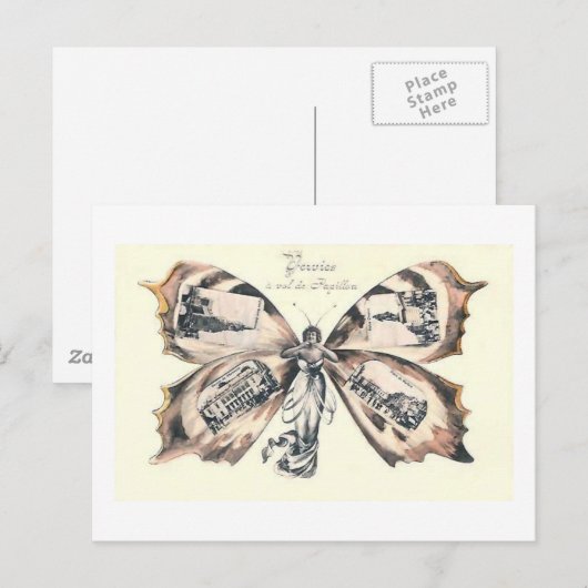 Carte Postale Fée vintage (Devant / Derrière)