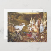 Carte Postale Fée vintage La forêt enchantée (Devant / Derrière)