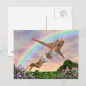 Carte Postale fée volante (Devant / Derrière)