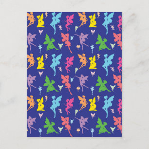 Carte Postale Fée volante colorée