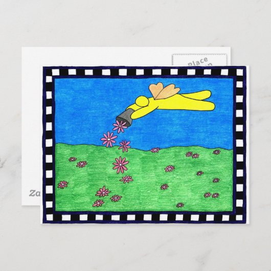 Carte postale Féerie à fleurs (Devant / Derrière)