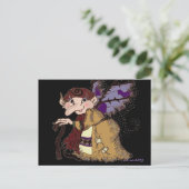 Carte Postale Féerie sombre Baba art populaire ukrainien (Debout devant)