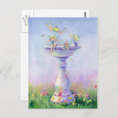 CARTE POSTALE FÉERIES BAIN À BULLE PAR SHARON SHARPE (Devant / Derrière)