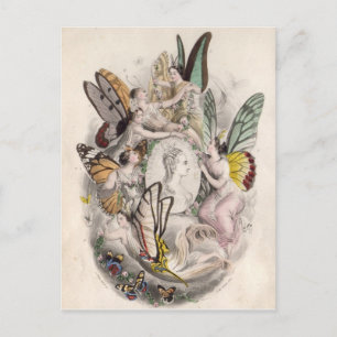 Carte Postale Féeries de fées anciennes Nymphes Imprimer