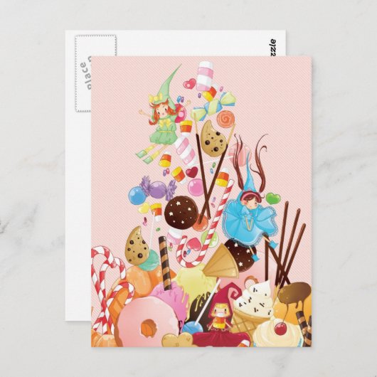 Carte postale Féeries sucrées (Devant / Derrière)