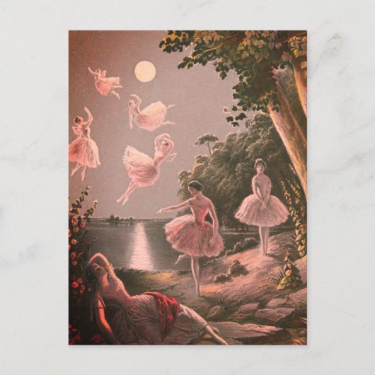 Carte Postale Féeries vintages La Nuit (Devant)