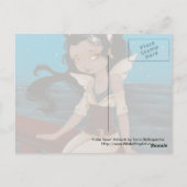 carte postale féerique de mer de bateau de pirate (Dos)