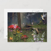 carte postale féerique de nuit (Devant / Derrière)