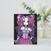 Carte postale féerique rose d'art de "Maegan" (Debout devant)