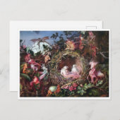 Carte Postale Fées dans un nid d'oiseaux, John Anster Fitzgerald (Devant / Derrière)