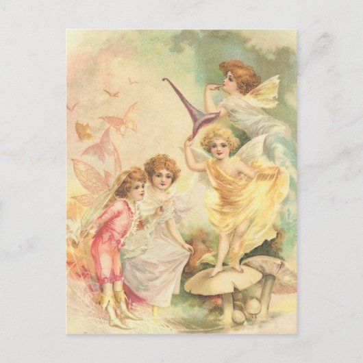 Carte Postale Fées de Fantaisie Vintage (Devant)