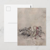 Carte Postale « Fées de la Saint-Jean » par Arthur Rackham (Devant / Derrière)