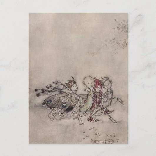 Carte Postale « Fées de la Saint-Jean » par Arthur Rackham (Devant)