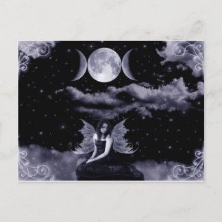 Carte Postale Fées, dragons et lunes