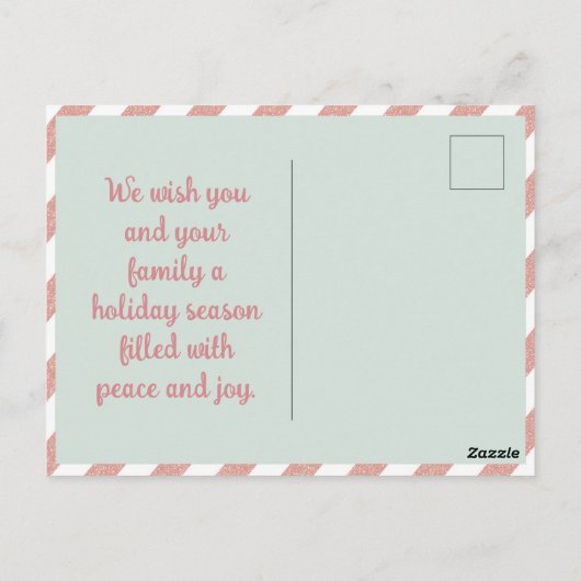 Carte Postale Fées et champignons de Noël mignons (Dos)