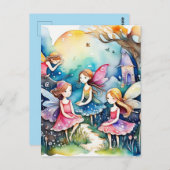 Carte Postale Fées magiques de contes de fées (Devant / Derrière)