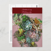 Carte Postale Fées sur un écran succulent (Devant / Derrière)