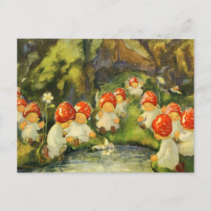 Carte Postale Fées victoriennes vintages