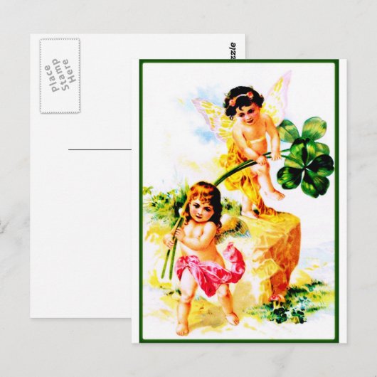 Carte Postale Fées vintages (Devant / Derrière)