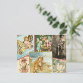 Carte Postale Fées vintages et sirènes (Debout devant)