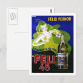 CARTE POSTALE FELI 45 ABSINTHE (Devant / Derrière)