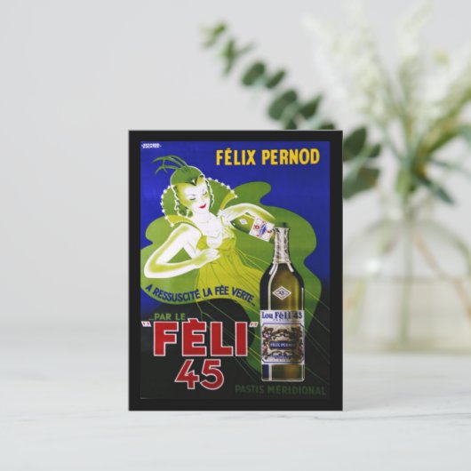 CARTE POSTALE FELI 45 ABSINTHE (Debout devant)
