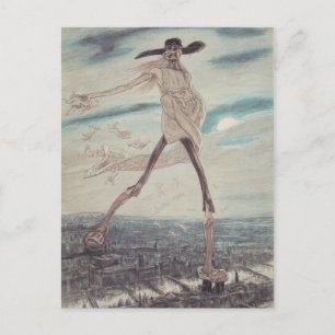 Carte Postale Felicien Rops : Le satanique. Tartes à semis Satan