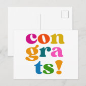 Carte Postale félicitations (Devant / Derrière)