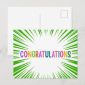 CARTE POSTALE FÉLICITATIONS (Devant / Derrière)