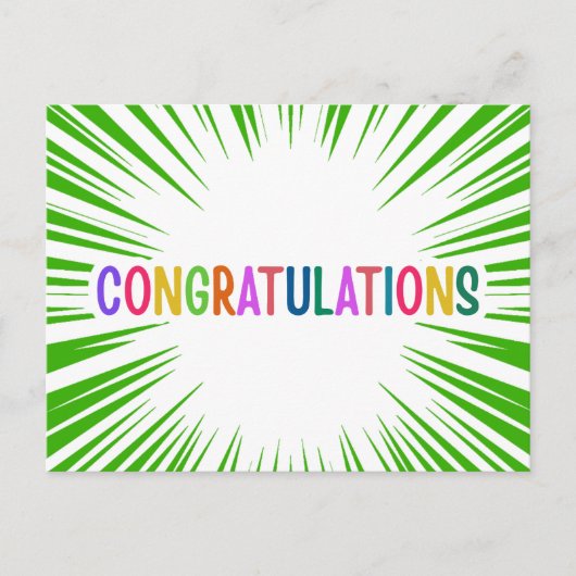 CARTE POSTALE FÉLICITATIONS (Devant)