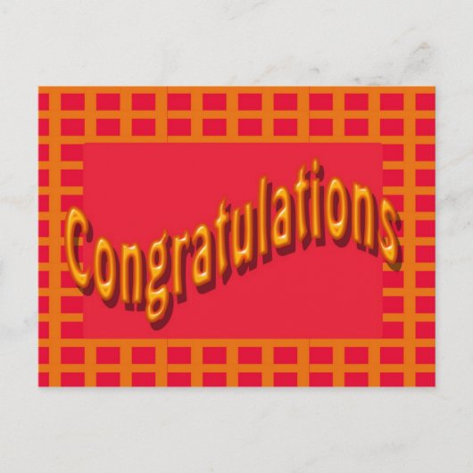 Carte Postale félicitations (Devant)