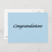 Carte Postale Félicitations (Devant / Derrière)