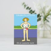Carte Postale Félicitations à Awesome Swim pour elle (Debout devant)