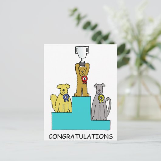 Carte Postale Félicitations à Dog Show (Debout devant)