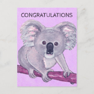 Carte Postale Félicitations à Koala Bear