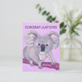 Carte Postale Félicitations à Koala Bear (Debout devant)