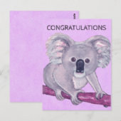 Carte Postale Félicitations à Koala Bear (Devant / Derrière)