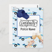 Carte Postale Félicitations à la police (Devant / Derrière)