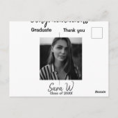 Carte Postale Félicitations à la promotion de année nom de l'éco (Dos)