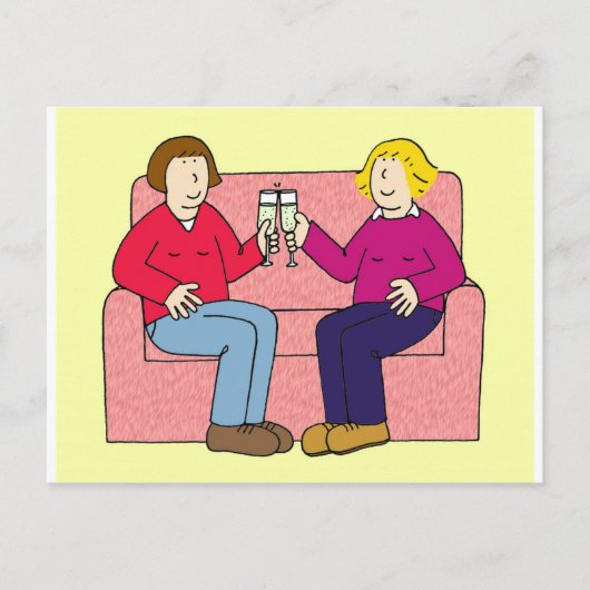 Carte Postale Félicitations à Lesbian Couple. (Devant)