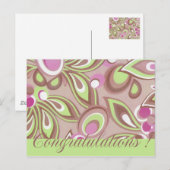 Carte Postale Félicitations à Magic Green & Purple (Devant / Derrière)
