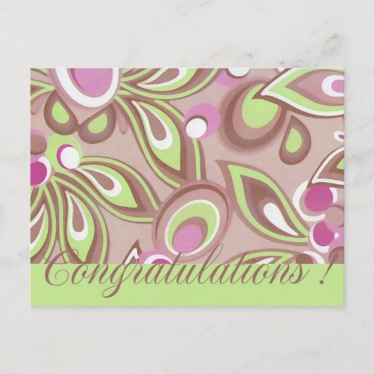 Carte Postale Félicitations à Magic Green & Purple (Devant)