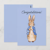 Carte Postale Félicitations à Pierre le lapin (Devant / Derrière)