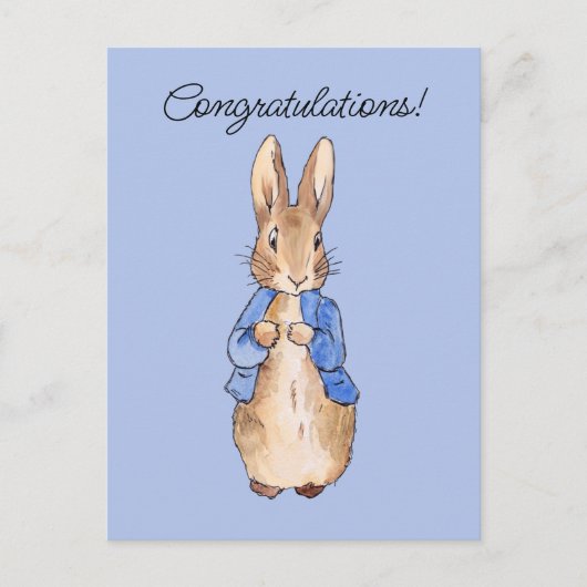 Carte Postale Félicitations à Pierre le lapin (Devant)