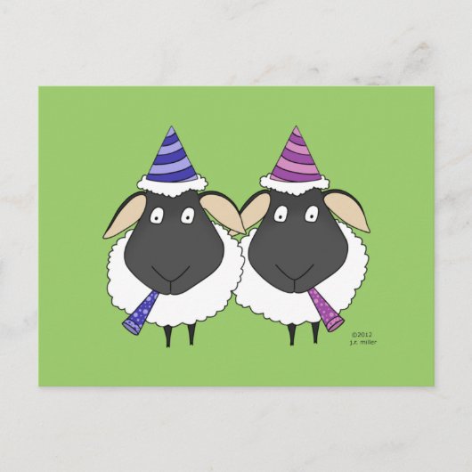 Carte Postale Félicitations à Two Ewe (Devant)