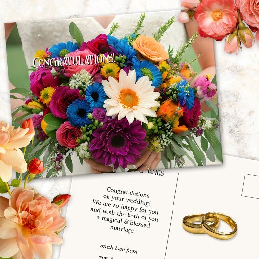 Carte Postale Félicitations à votre Mariage