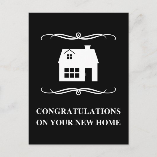 Carte Postale félicitations à votre nouvelle maison : mod home (Devant)