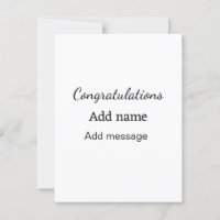 Félicitations ajoutez un message de nom simple dip